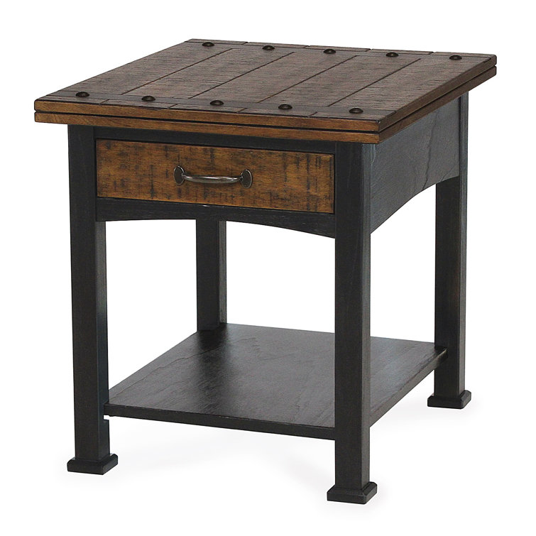 Winston Porter Braddy Solid Wood End Table with Storage Wayfair
